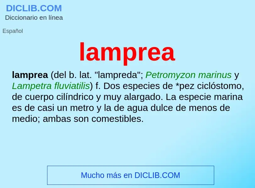 ¿Qué es lamprea? - significado y definición