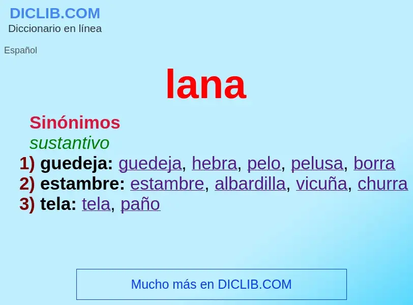 O que é lana - definição, significado, conceito