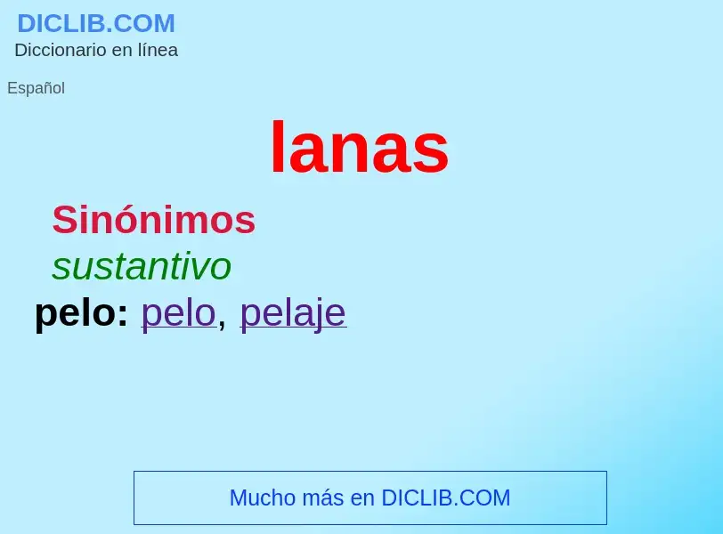 O que é lanas - definição, significado, conceito