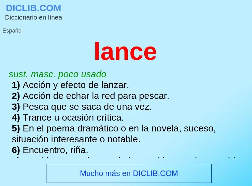 What is lance - definition