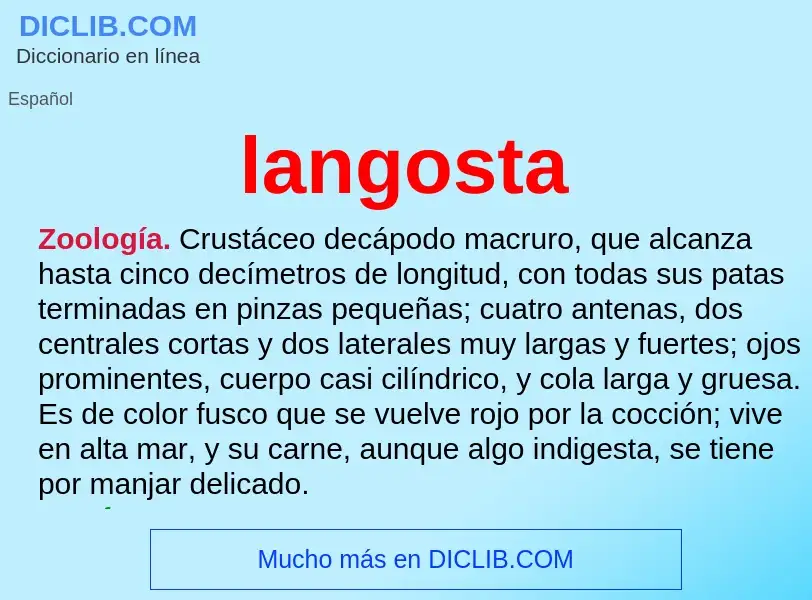 Wat is langosta - definition