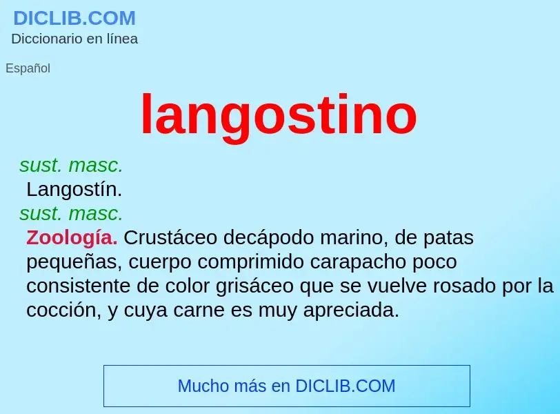 What is langostino - definition