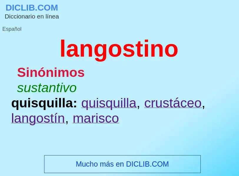 What is langostino - meaning and definition