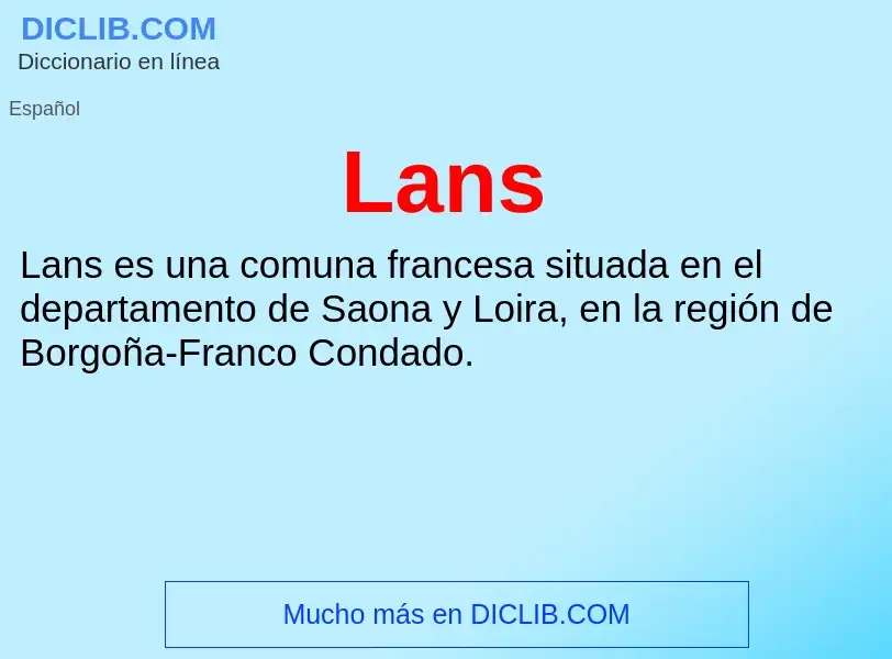 ¿Qué es Lans? - significado y definición