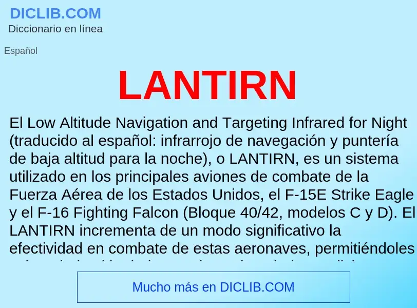 What is LANTIRN - definition