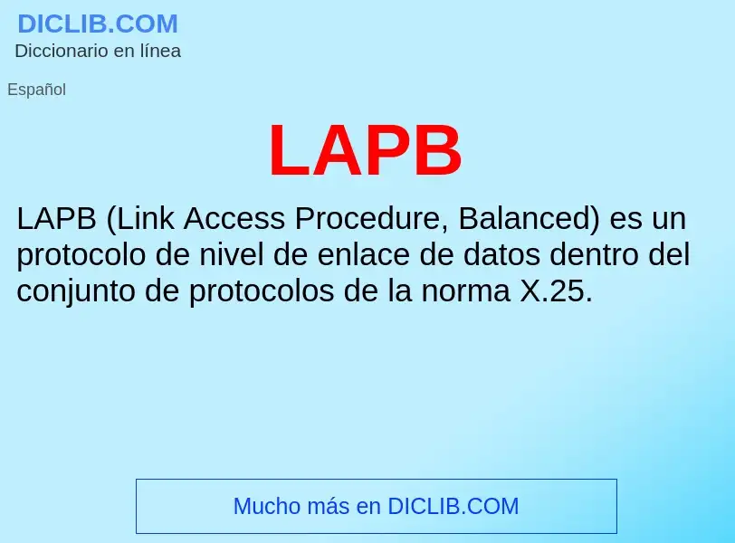 What is LAPB - definition