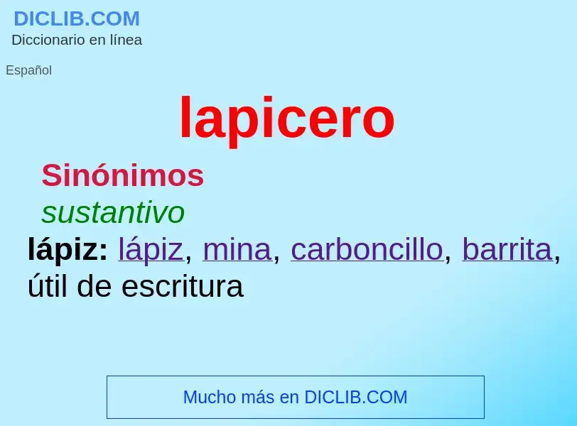 What is lapicero - definition