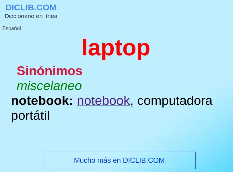 Qu'est-ce que laptop - définition