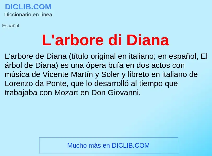 Что такое L'arbore di Diana - определение