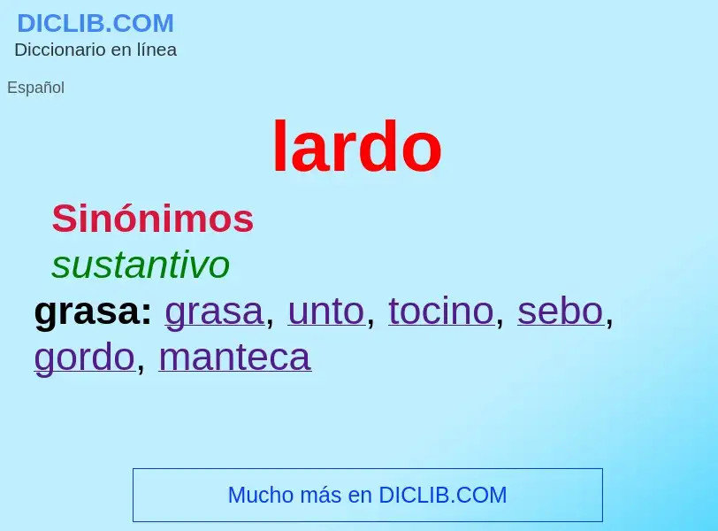 Wat is lardo - definition