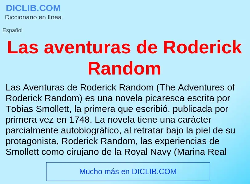 What is Las aventuras de Roderick Random - meaning and definition