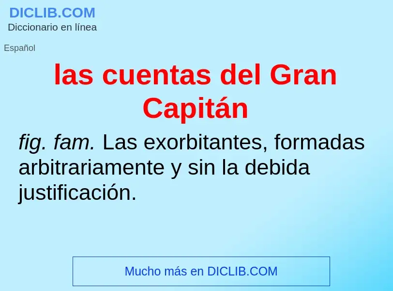 Что такое las cuentas del Gran Capitán - определение