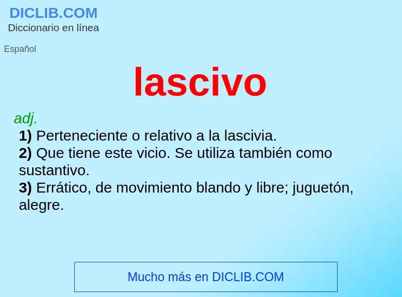 Wat is lascivo - definition