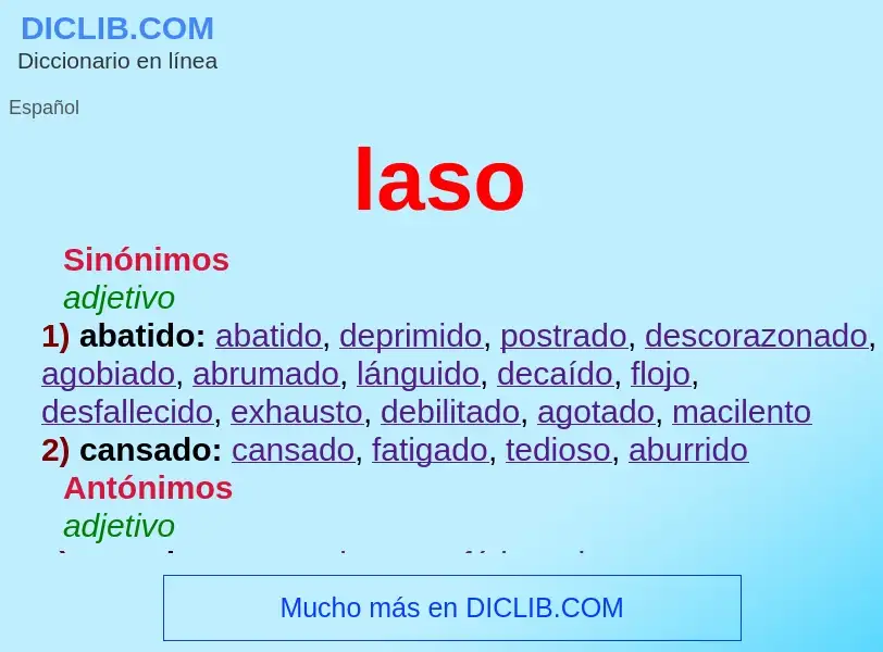 ¿Qué es laso? - significado y definición