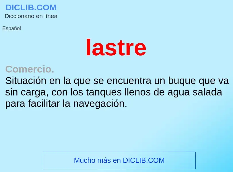 Wat is lastre - definition