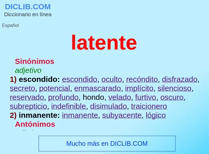 Wat is latente - definition