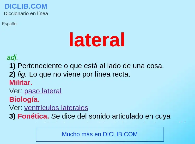 Was ist lateral - Definition