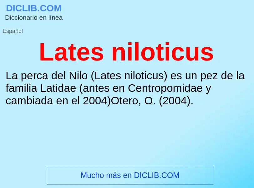 Wat is Lates niloticus - definition