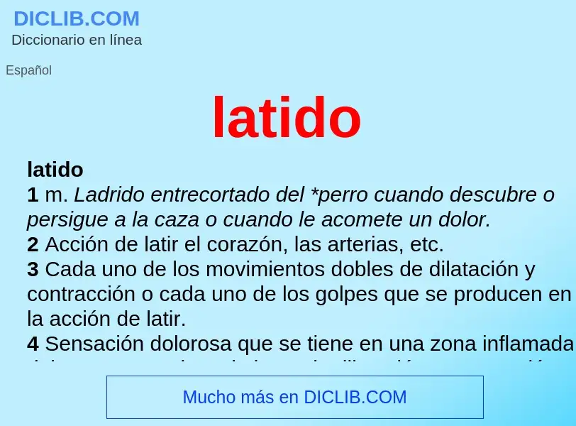 ¿Qué es latido? - significado y definición