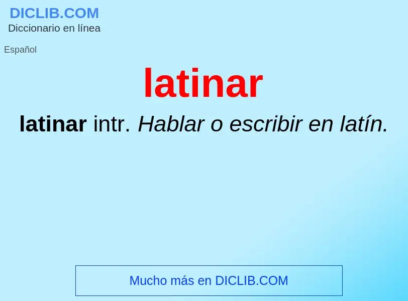 Что такое latinar - определение