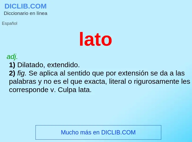 ¿Qué es lato? - significado y definición