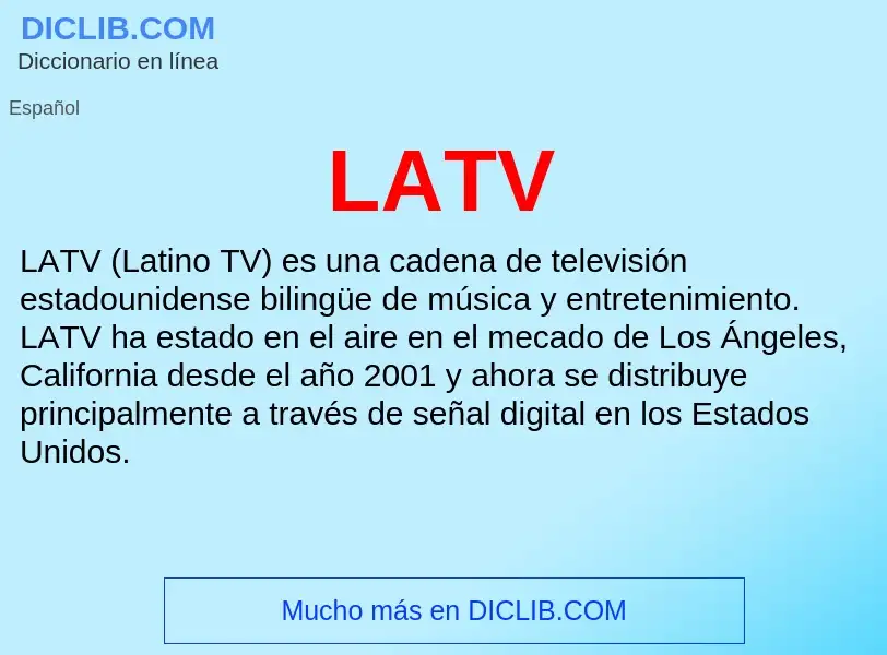 What is LATV - meaning and definition