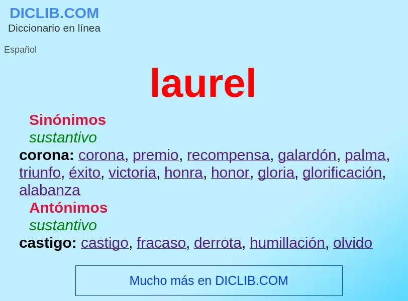 What is laurel - meaning and definition