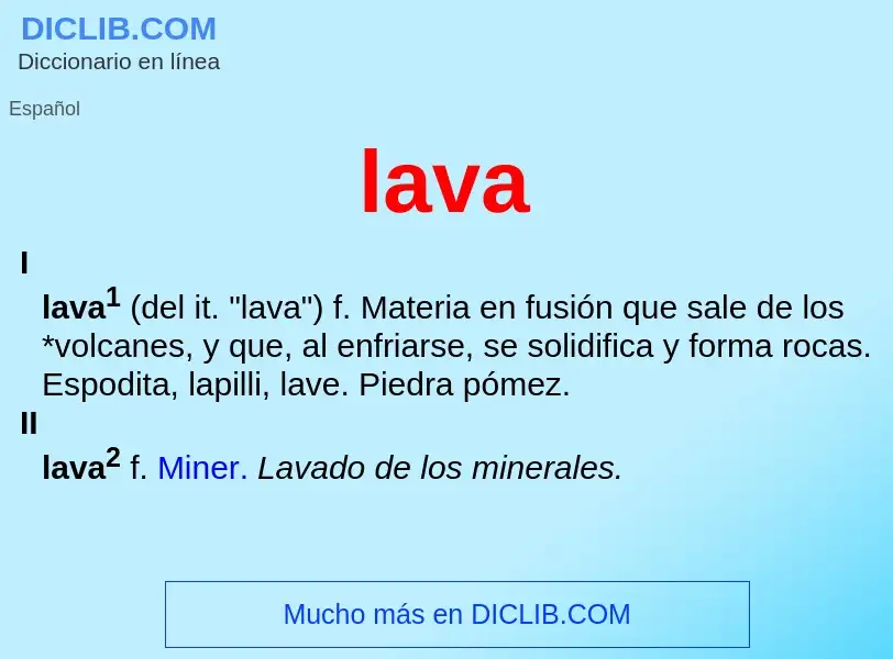 What is lava - definition