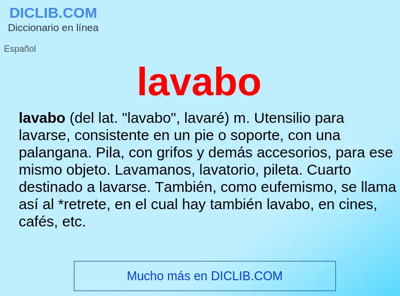 What is lavabo - definition