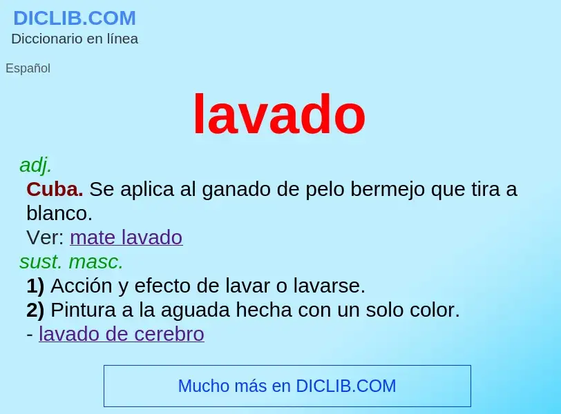 What is lavado - definition