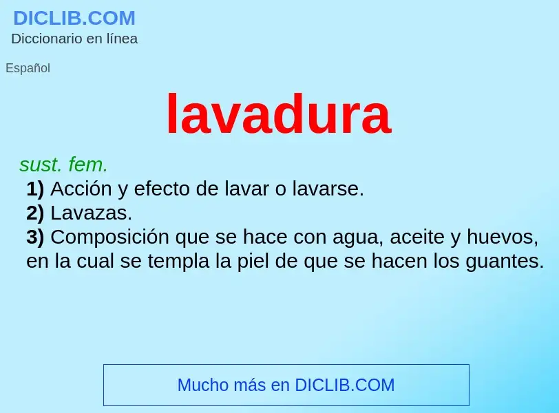 O que é lavadura - definição, significado, conceito