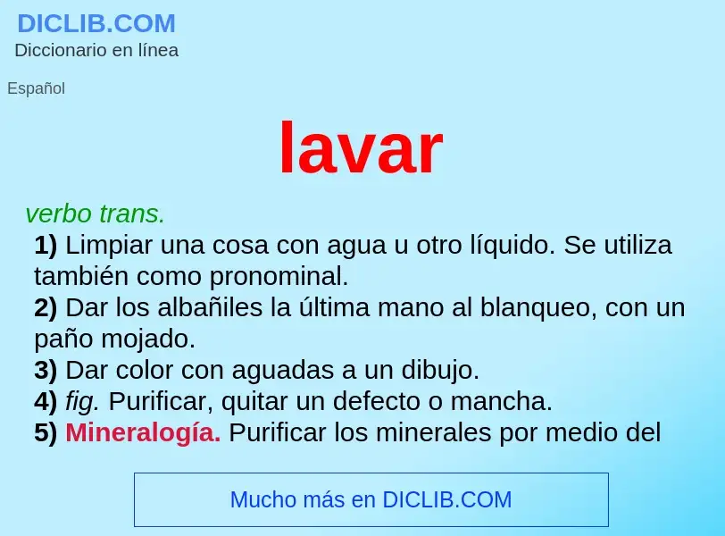 What is lavar - meaning and definition