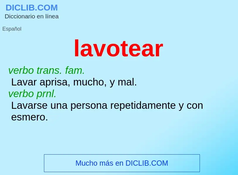 What is lavotear - meaning and definition