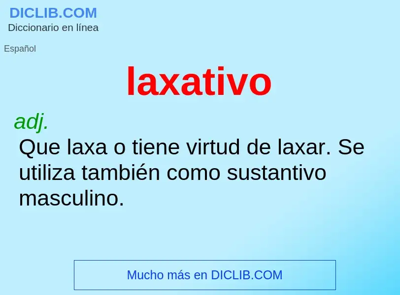 ¿Qué es laxativo? - significado y definición