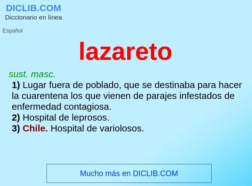 What is lazareto - definition