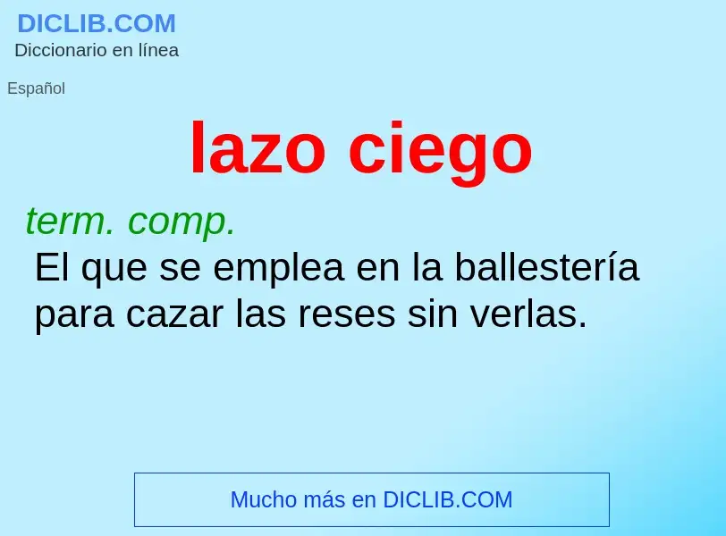 What is lazo ciego - definition