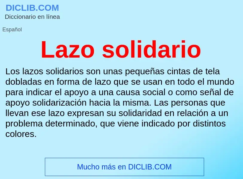 Что такое Lazo solidario - определение