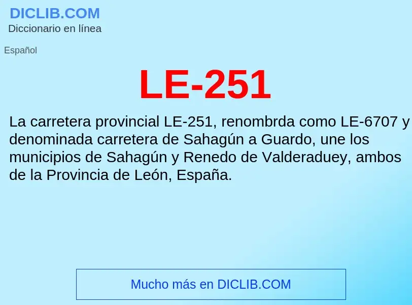 What is LE-251 - definition