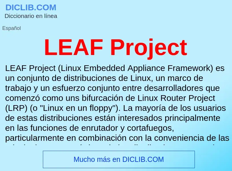 What is LEAF Project - definition