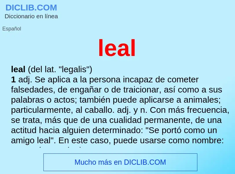 What is leal - definition