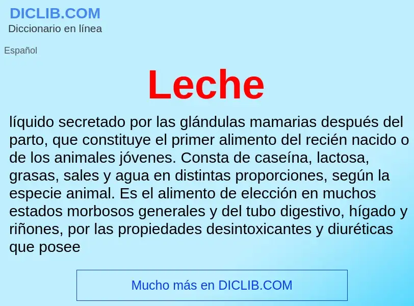 O que é Leche - definição, significado, conceito