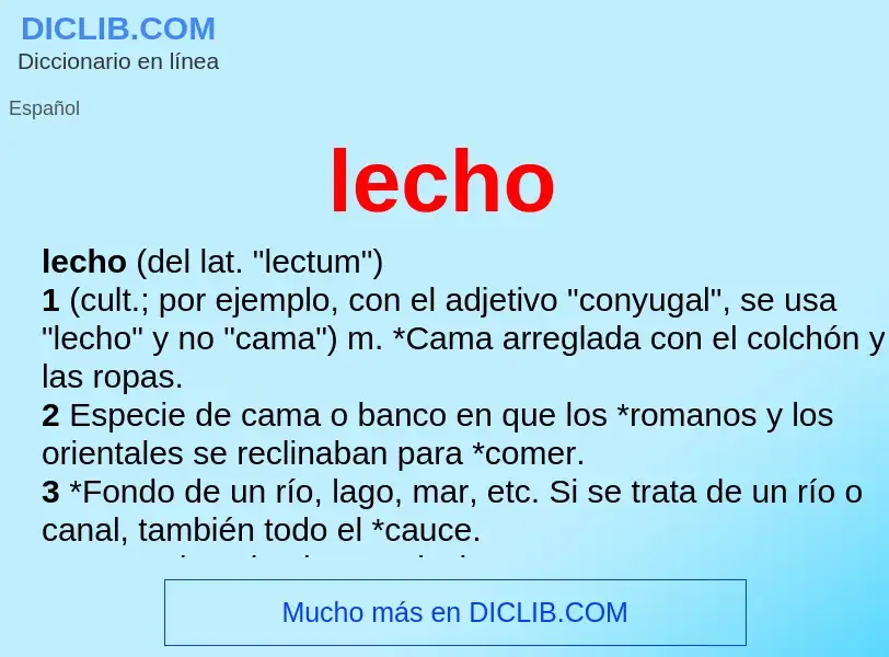 What is lecho - definition