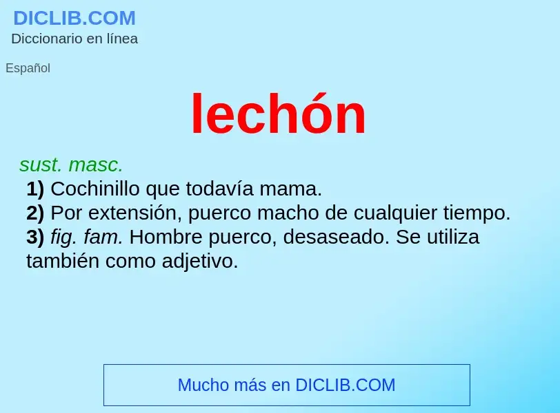 What is lechón - meaning and definition