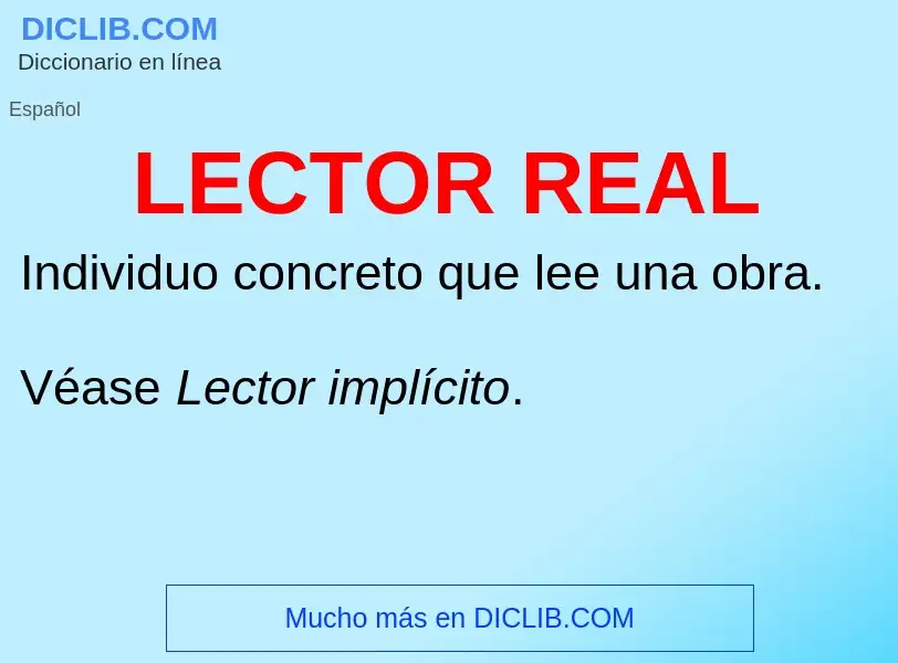 What is LECTOR REAL - definition