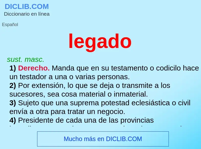 Wat is legado - definition