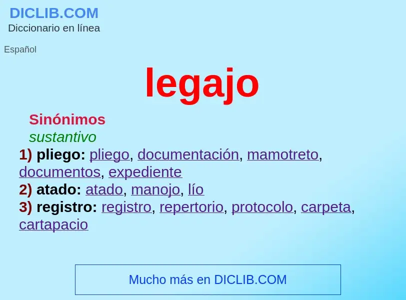 What is legajo - definition