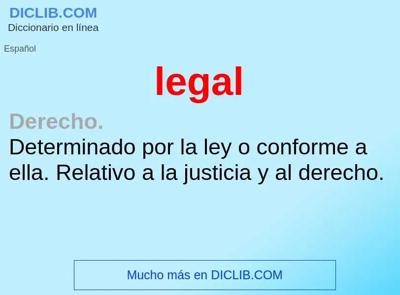 Wat is legal - definition