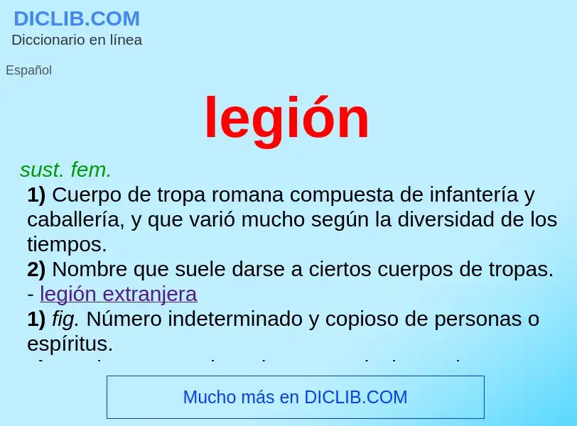 What is legión - meaning and definition