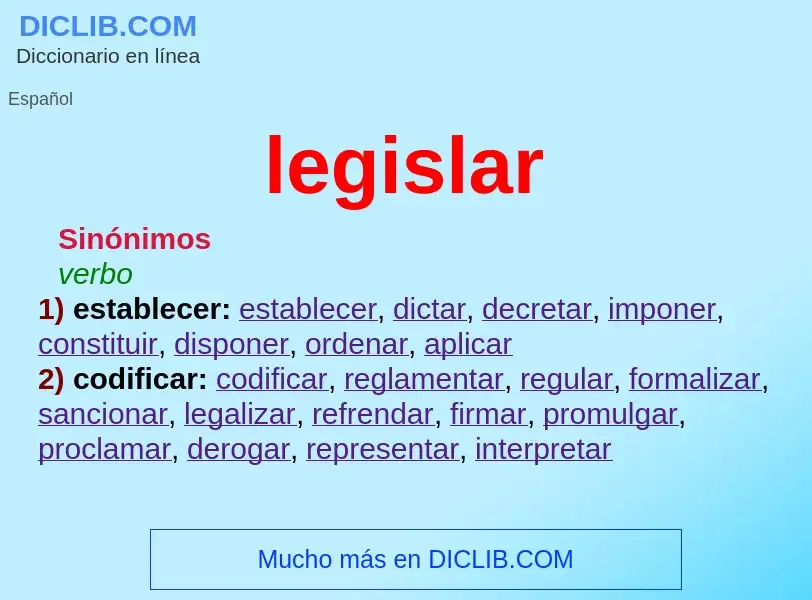 Wat is legislar - definition