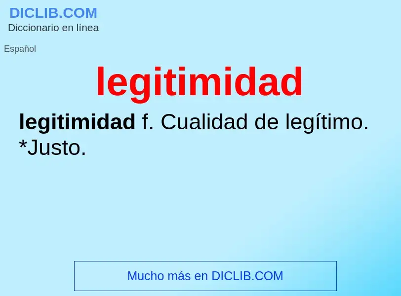 Wat is legitimidad - definition